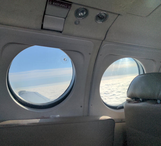 Flight to North Sweden.