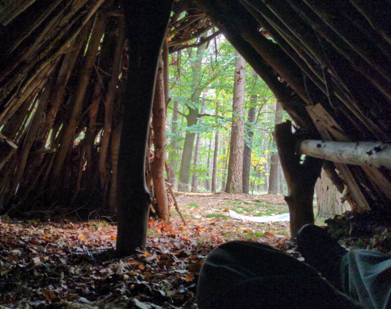 Inside the Debree Hut