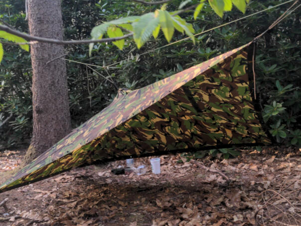 Suspended Rain Poncho.