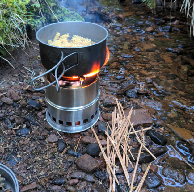 Cooking with the Hobo Stove. Cooking with the Hobo Stove.