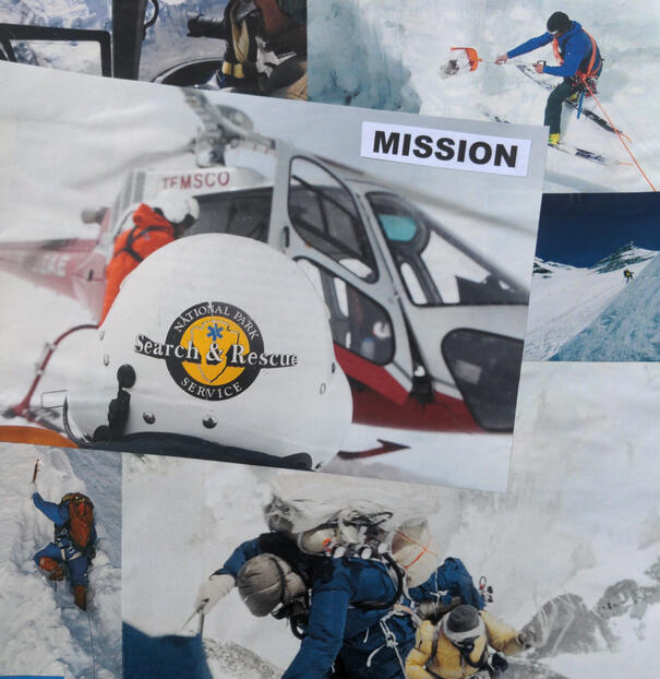Collage About Mountain Rescue.